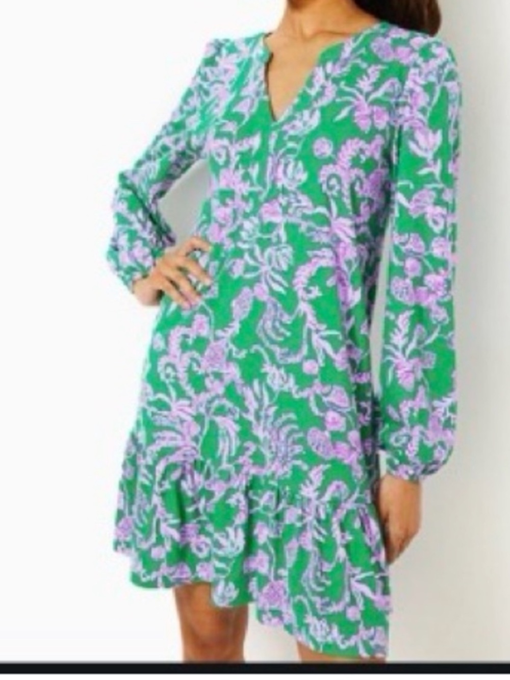 Lilly Pulitzer Alyssa Dress Brazilian Green Salty Sandbar Size Medium